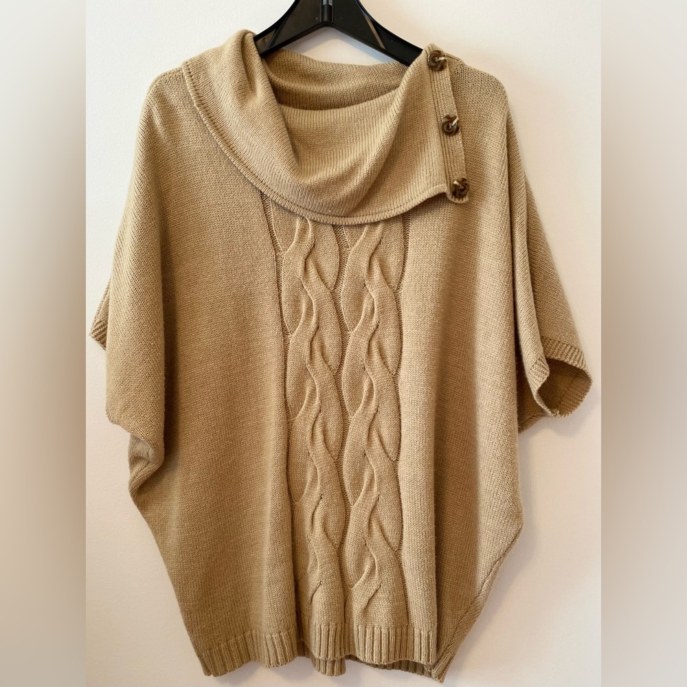 Lane Bryant Tan Cable Knit Sweater